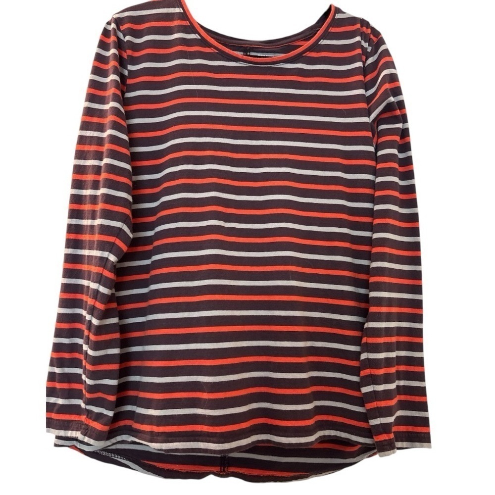 DULUTH TRADING CO, XL, 100% cotton, long sleeves, striped. Womens, crew neck